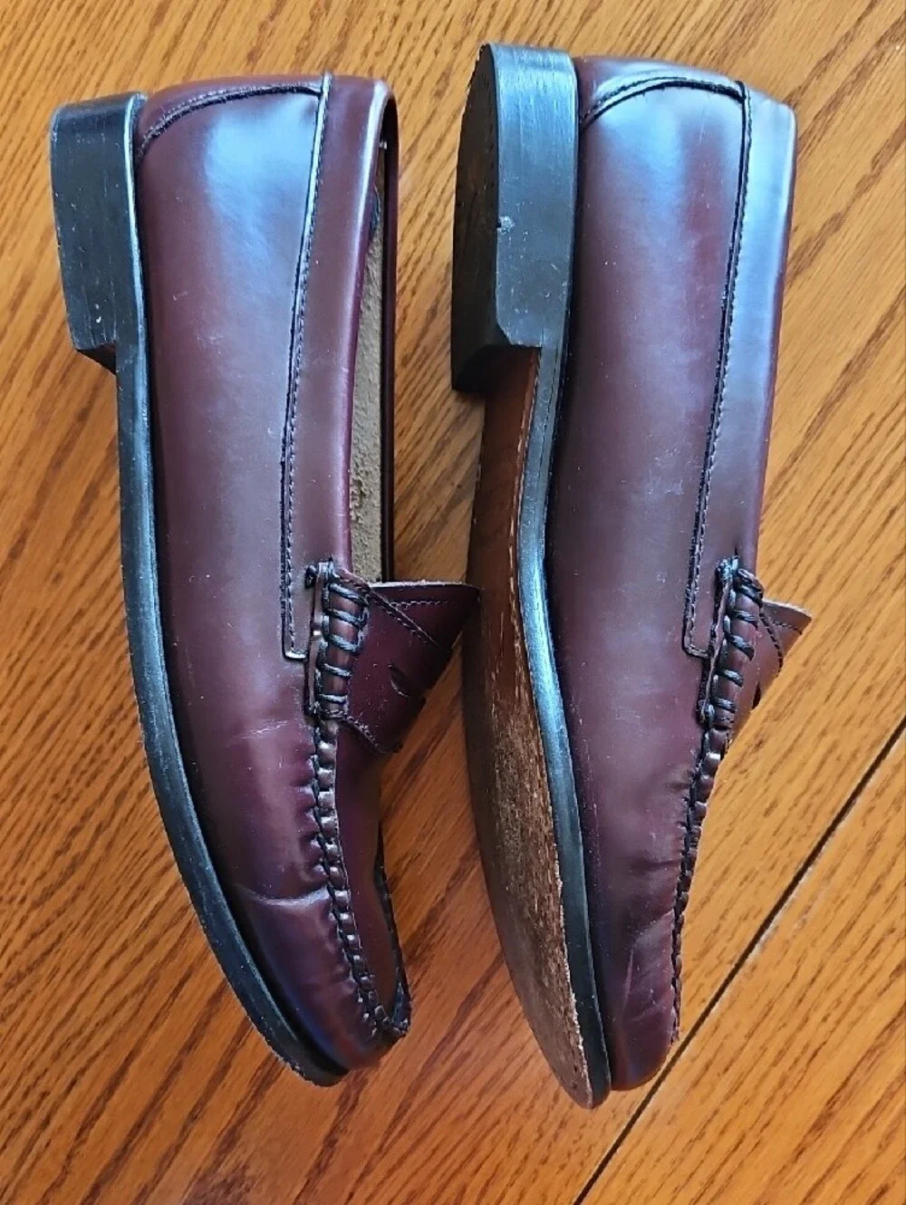 GH Bass Weejuns Burgundy Penny Loafers